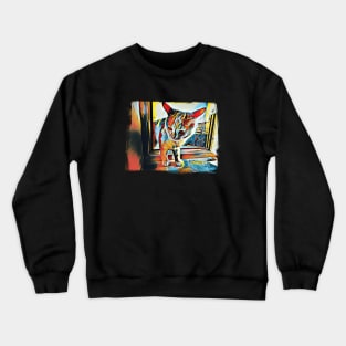 beautiful stylized cat Crewneck Sweatshirt